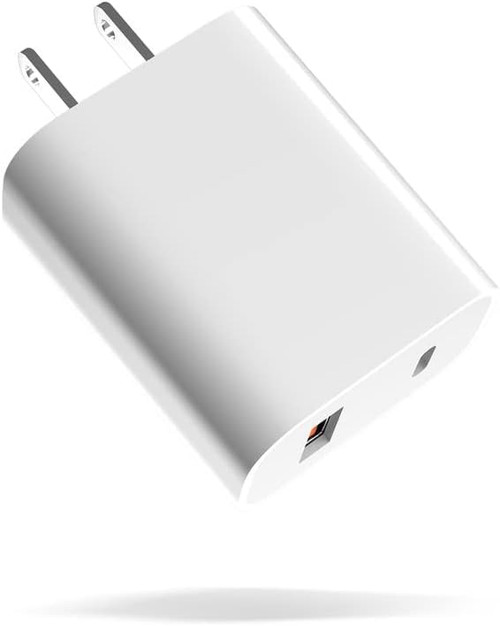 USB C Charger Block, Watch Charger Block, 20w LOREVIYA Dual Port UBS C Port Wall Fast Charging Block Cube Box Brick Plug Adapter Compatible with Watch Series SE 8 7 6 iPhone 14 13 12