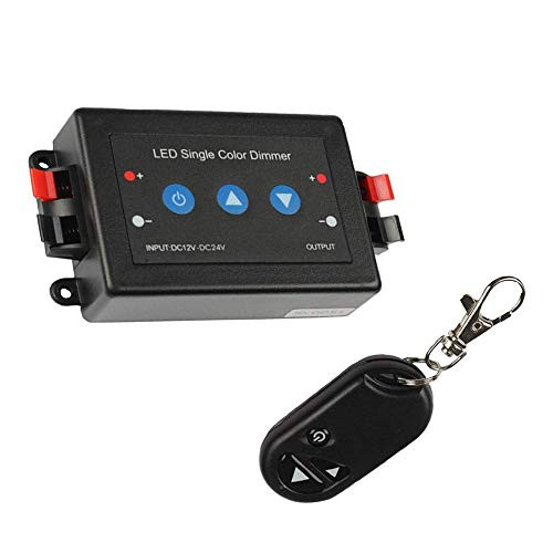 LED Single Color Dimmer, LED Light RF Dimmer Controller DC12-24V Wireless Remote For 5050 3528 Strip light Control Dimmable