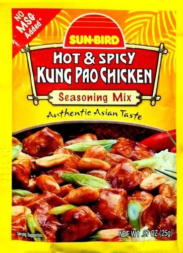 Sun-Bird HOT & SPICY KUNG PAO CHICKEN Asian Seasoning Mix .87oz (20-pack) by Sun Bird