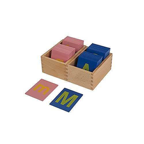 Tiger Montessori Toys for 3 Year Old Language Learning Materials for Children Lower and Capital Case Sandpaper Letters Tiger Montessori Toys for 3 Year Old Language Learning Materials for Children Lower and Capital Case Sandpaper Letters