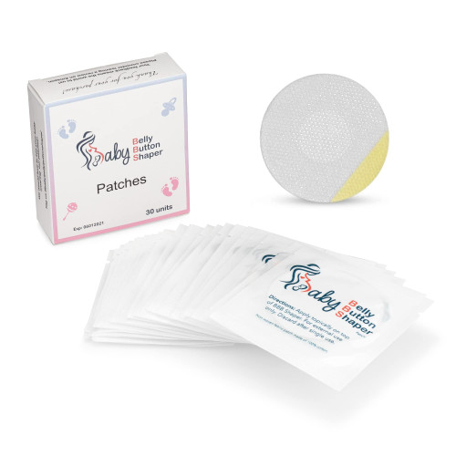 Baby Belly Navel Patches 30 Pieces | Cotton Patches for Baby Belly Button Shaper | Baby Essentials Must Haves