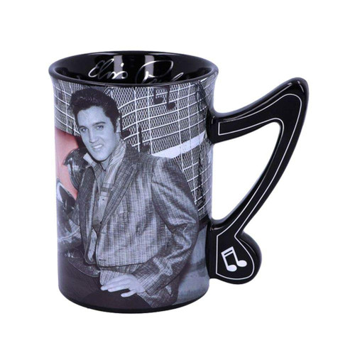Nemesis Now Elvis Presley with Pink Cadillac Drinking Mug, Black, One Size