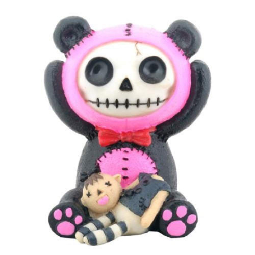 Pacific Trading Furrybones Pink Pandie Skeleton in Pink Panda Costume Figurine