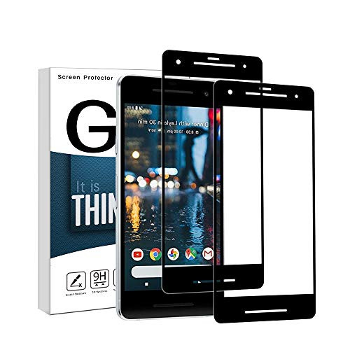 Etmury Google Pixel Screen Protector for Google Pixel 2 Screen Protector [2 Pack], 9H Hardness Premium Tempered Glass Full Screen Coverage Anti-Scratch, Bubble-Free, Anti-Fingerprint(HD Clear)