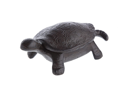 Creative Co-Op DA0940 Secret Garden Decorative Cast Iron Tortoise Box