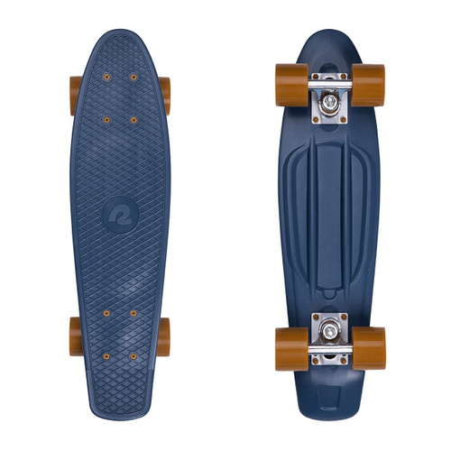 Retrospec Quip Mini Cruiser Skateboard 22.5" and 27" Classic Retro Plastic Cruiser Complete Skateboard with ABEC 7 Bearings and PU Wheels Compact Board with Grippy, Molded Waffle Deck