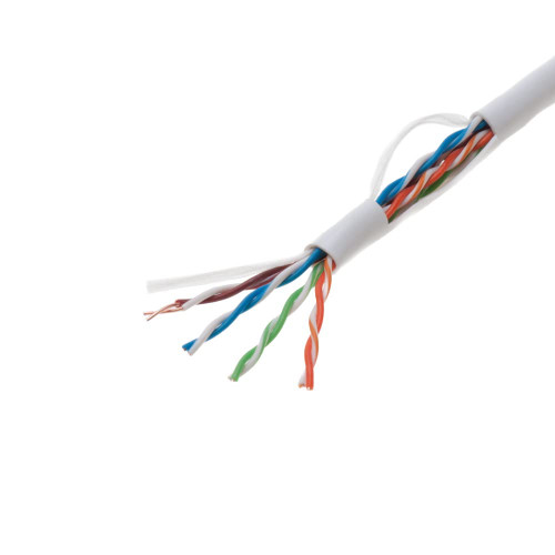 Cables Direct Online Cat5e 500ft Solid 24AWG Cable UTP Cat5 Bulk Network Wire (UTP, Indoor, White)