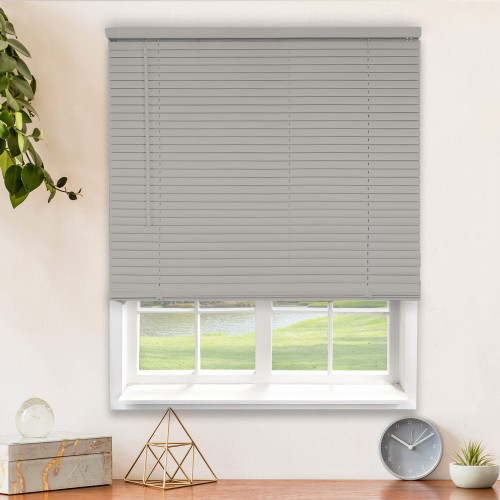 CHICOLOGY Blinds for Windows , Mini Blinds , Window Blinds , Door Blinds , Blinds & Shades , Camper Blinds , Mini Blinds for Windows , Horizontal Window Blinds , Gloss Gray, 29"W X 72"H