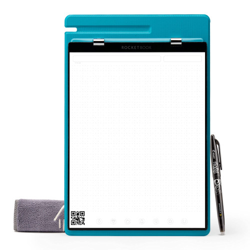 Rocketbook Orbit Legal Pad Letter - Smart Reusable Legal Pad - Teal, Lined/Dot-Grid