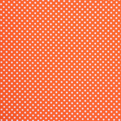Mook Fabrics Cotton Polka Dot, Orange 5 Yard pre Cut