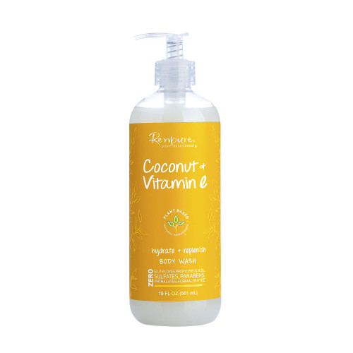 Renpure Plant-Based Beauty Coconut & Vitamin E Hydrate + Replenish Body Wash, 19 Fluid Ounces Renpure Plant-Based Beauty Coconut & Vitamin E Hydrate + Replenish Body Wash, 19 Fluid Ounces