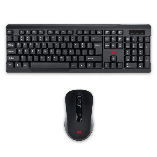 Monster Wireless Keyboard and Mouse Combo - Full-Size Cordless Keyboard with Numeric Keypad for Windows and Mac, Ergonomic Wireless Mouse with Adjustable DPI Options, Desktop Set