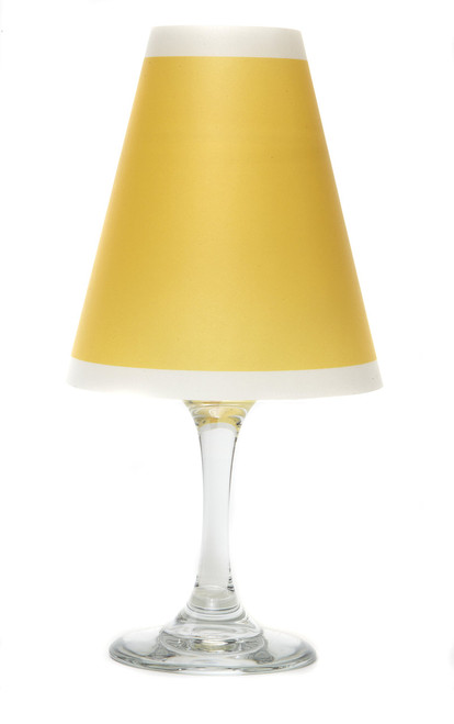 di Potter WS166 Nantucket Solid Paper Wine Glass Shade, Vibrant Yellow (Pack of 48)