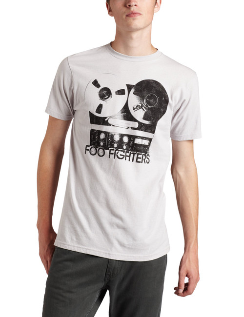 FEA Merchandising Men's Foo Fighters Lightweight T-Shirt, Silver, Small