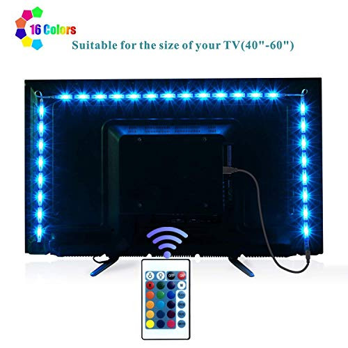 Deli TV USB Backlight LED Strip Lights 2M/6.56ft DC 5V RGB Strip Lights for 40 to 60 in HDTV Desktop PC Neon TV Lights Bias Lighting with 24 Key Remote USB Car Strip Light Deli TV USB Backlight LED Strip Lights 2M/6.56ft DC 5V RGB Strip Lights for 40 to 60 in HDTV Desktop PC Neon TV Lights Bias Lighting with 24 Key Remote USB Car Strip Light