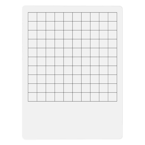 Dry Erase Board Blank Hundred Chart, Student Practice for School or Homeschool, Write In Numbers 1-100