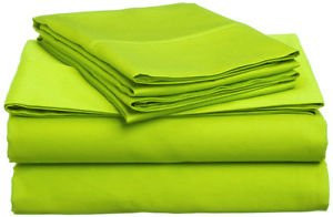 3pc Kiwi Twin XL Bed Sheet Set Solid Color Bedding Accessories