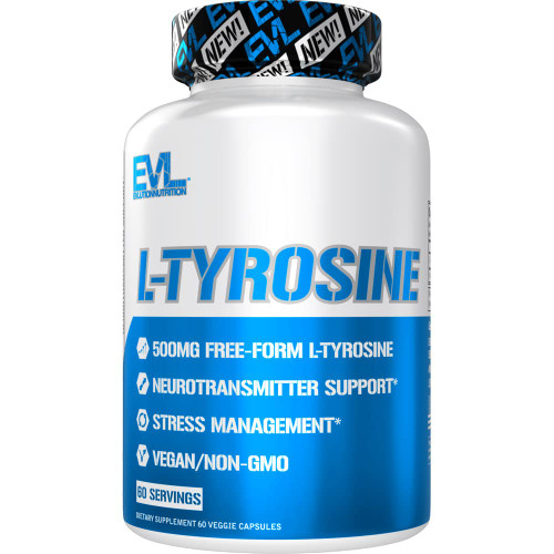 Evlution Free Form L Tyrosine 500mg Capsules Nutrition L-Tyrosine Supplement Amino Acid for Energy Focus and Mood Support - Nootropic Brain Support Supplement for Cognitive Performance - 60 Servings Evlution Free Form L Tyrosine 500mg Capsules Nutrition L-Tyrosine Supplement Amino Acid for Energy Focus and Mood Support - Nootropic Brain Support Supplement for Cognitive Performance - 60 Servings