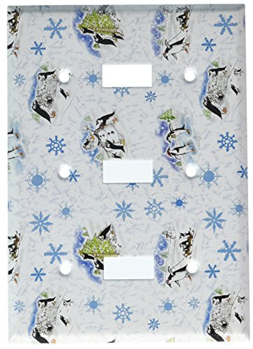 Art Plates - Christmas Penguins Switch Plate - Triple Toggle