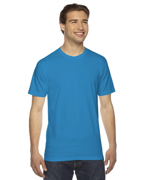 American Apparel Unisex Fine Jersey Short-Sleeve T-Shirt M TEAL