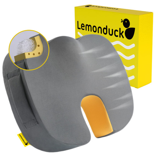 Lemonduck Seat Cushion, Memory Foam Chair Cushion for Office Chair Car Seat Wheelchair, Sciatica Coccyx Tailbone Back Pain Relief Lemonduck Seat Cushion, Memory Foam Chair Cushion for Office Chair Car Seat Wheelchair, Sciatica Coccyx Tailbone Back Pain Relief