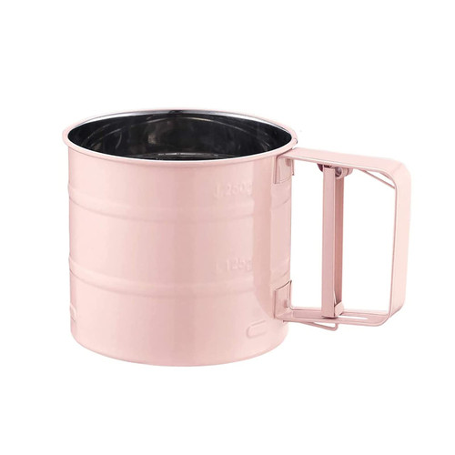 Flour Sifter, Baking Sifter Cup, Sifter for Baking, Flour Sieve with 24 Fine Mesh, Stainless Steel Handheld Baking Sieve Cup for Sugar, Flour, Coffee Powder
