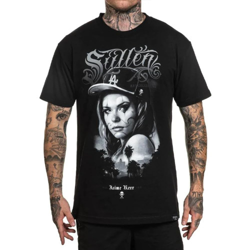 Sullen Men's L.A. Chica Jaime Kerr Short Sleeve T Shirt Black 3XL