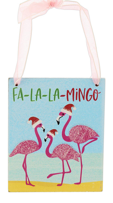 'FA-La-La-Mingo' Festive Flamingo Ornament