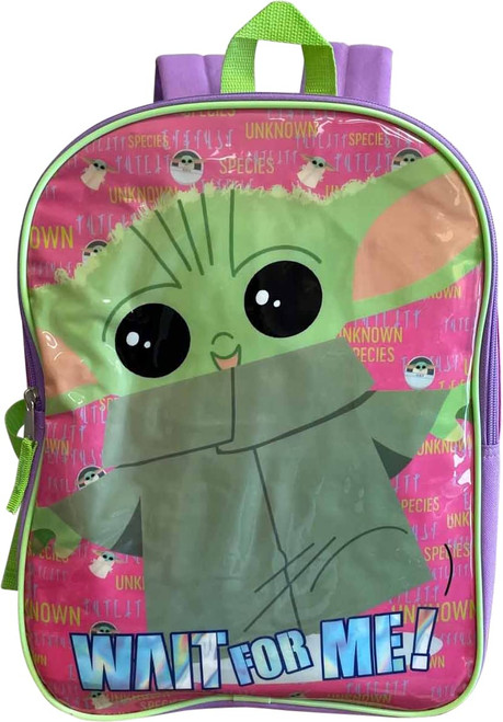 Fast Forward Star Wars The Mandalorian Baby Yoda 15" School Backpack (Pink-Purple-Green) Fast Forward Star Wars The Mandalorian Baby Yoda 15" School Backpack (Pink-Purple-Green)