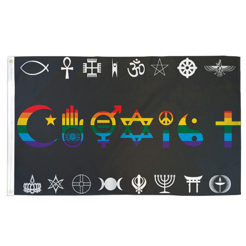 Coexist Rainbow Pride Flag - New Ultrabreeze Series - 3x5ft Polyester - Coexist Rainbow LGBT Pride!