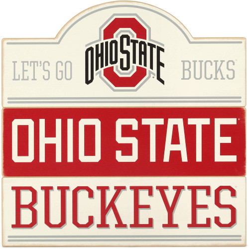 Ohio State University Buckeyes Bump Planked Wood Wall Decor - Large Vintage Ohio State Sign for Home