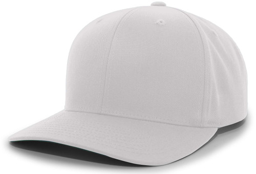 Pacific Headwear Standard Cotton-Poly Hook-and-Loop Adjustable Cap, Silver, One Size