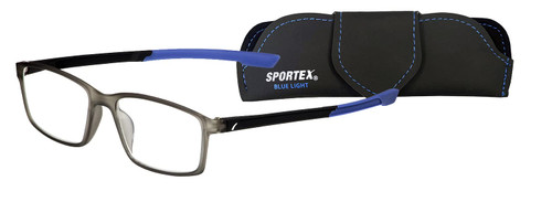 SAV Eyewear SPORTEX Blue Light Glasses Reading Glasses, 1.50, Black, 133mm US