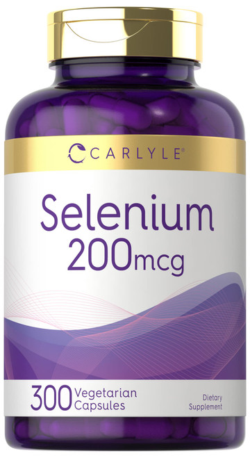 Yeast Free Selenium Supplement | 200mcg | 300 Capsules | Vegetarian, Non-GMO, and Gluten Free Mineral Formula | L-Selenomethionine | Value Size | by Carlyle
