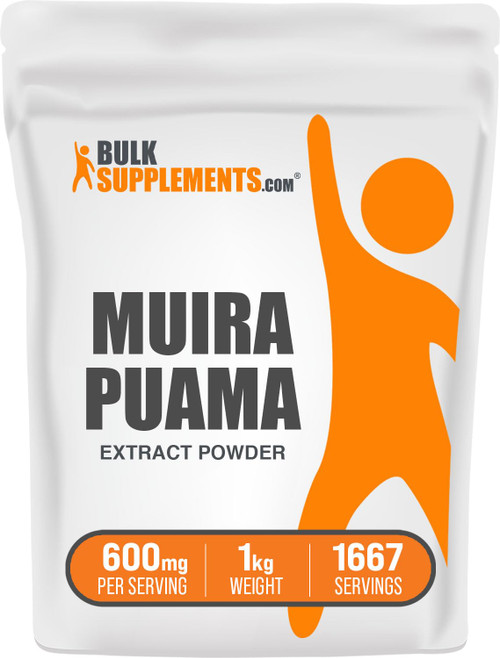 BulkSupplements.com Muira Puama Extract Powder - Herbal Supplement, Sourced from Muira Puama Bark - Gluten Free - 600mg per Serving, 1667 Servings (1 Kilogram - 2.2 lbs) BulkSupplements.com Muira Puama Extract Powder - Herbal Supplement, Sourced from Muira Puama Bark - Gluten Free - 600mg per Serving, 1667 Servings (1 Kilogram - 2.2 lbs)