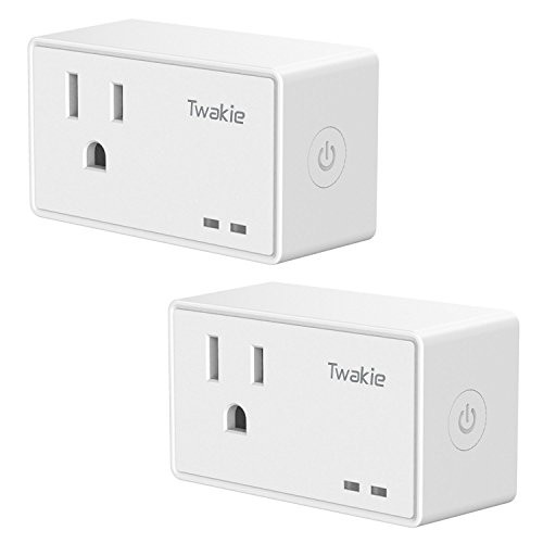 Twakie Alexa Smart Plug WiFi Outlet 2 Pack Mini Wireless Remote Control Power Socket Timer Receptacle Outlet Switch, Compatible with Alexa Echo and Google Home, Nest, IFTTT, No Hub Required, White