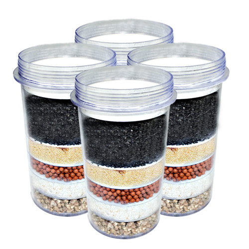 Aquaboon 5 Stage Mineral Water Filter Cartridge Replacement for Countertop Systems | For Drinking Water | Compatible with: Max Water 104054~K, Water Systems 5S-F, Ronaqua, 4 Pack