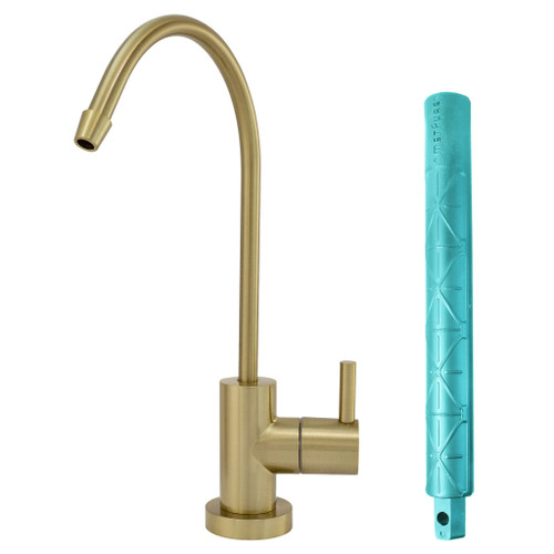 Metpure Euro Reverse Osmosis Drinking Water Filter Faucet Non Air Gap RO Faucet Filtration System Water Dispenser Spout (Brushed Gold) with Faucet Wrench RO-FW148