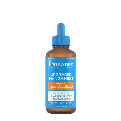 Upgraded Formulas Manganese Supplement with Liquid Nano Minerals - Antioxidant, Sharper Memory and Increased Energy - Vegan, Paleo (2 Fluid Ounces)