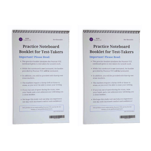 Being MissUnderstood 2 Test Day Practice Notepads to Test Prep for MCAT, GMAT, NCEES, and other Pearson VUE Proctored Exams [Not Laminated], 2 Pack