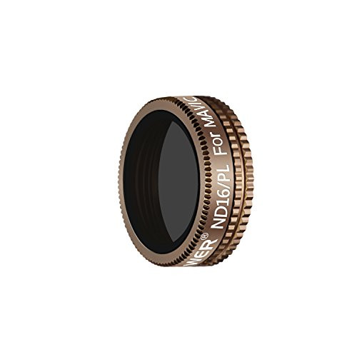 Neewer Pro ND16/PL Filter for DJI Mavic Air Drone Quadcopter, Made of Multi Coated Optical Glass and Waterproof Aluminum Alloy Frame (Gold)