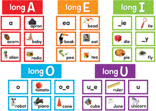 Teacher Created Resources Long Vowels Pocket Chart Cards (TCR20851)