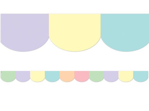 Teacher Created Resources Pastel Pop Scalloped Border Trim, 35 Feet