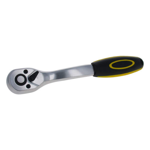 Utoolmart 3/8 Inch Drive Ratchet Handle, Composite Ratchet, Socket Wrench, 72-Tooth Reversible, Quick-Release Offset Drive, CR-V Steel