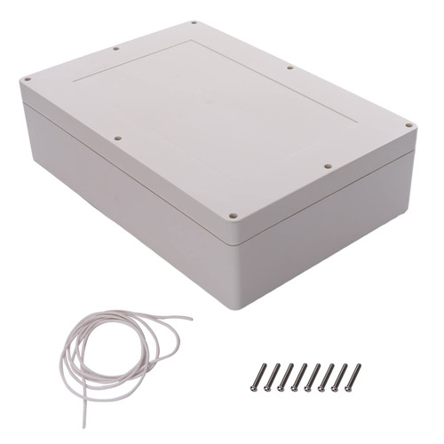 Fielect ABS Plastic Dustproof Waterproof IP67 Junction Box Universal Electrical Project Enclosure 14.96" x 10.24" x 4.13"