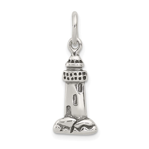 Sterling Silver Antiqued Lighthouse Charm Sterling Silver Antiqued Lighthouse Charm