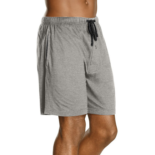 Hanes Mens Big Jersey Lounge Drawstring Shorts with Logo Waistband, Active Grey Heather/Black, Pack 2 40120-XXXX-Large