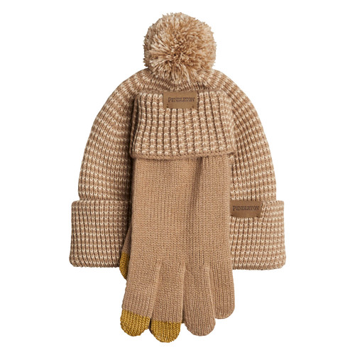 Pendleton Women's Cold Weather Knit Set, Tan, One Size