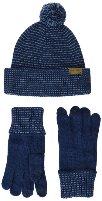 Pendleton Women's Cold Weather Knit Set, Navy, One Size