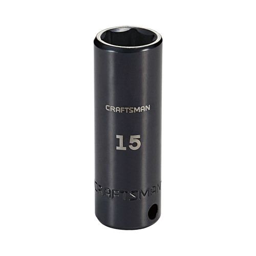 CRAFTSMAN Impact Socket, Deep, SAE, 3/8 in. Drive, 15MM (CMMT15904)